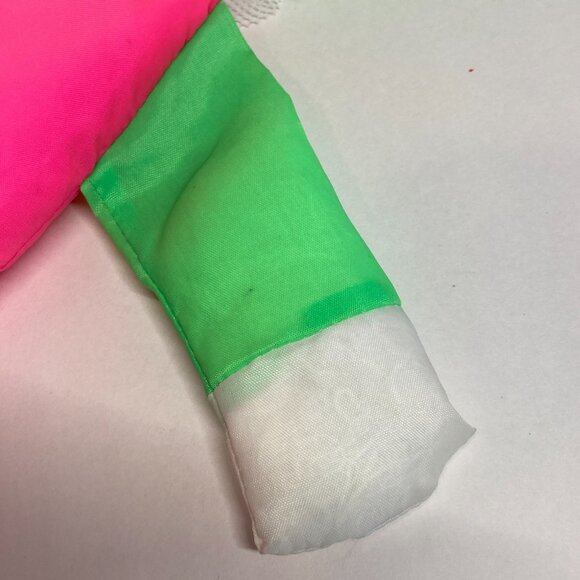 Vintage Rubber Faced Clown Plush Doll Toy Unbranded Red Green White 14" - Picture 8 of 14